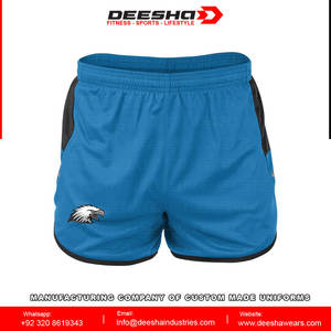 Pantalones cortos informales unisex para correr, tela Oxford ecológica, resistente al agua, forro de malla de secado rápido, estampado de letras bordadas - Product Image 3