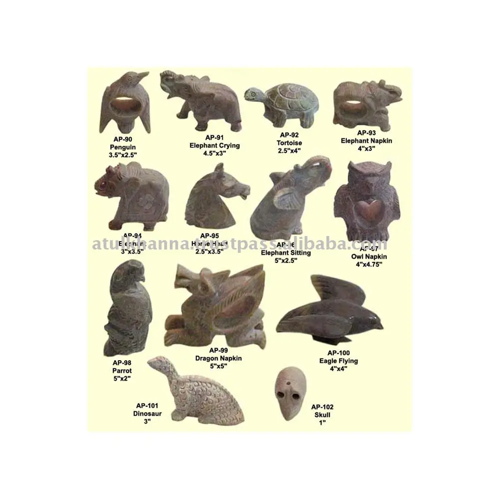 Soapstone Different Different Animals Sculpture For Decorative