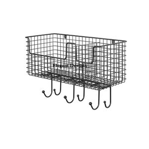 Luxury Designer Two-Tier Silver Finished Wall Mounted <b>Basket</b> Indian Stylish <b>Storage</b> Kitchen Best Wholesale Wall <b>Hanging</b> <b>Basket</b> - Product Image 3