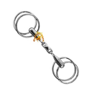 Mèche à double anneau pour chevaux Mèches à anneau libre Produits équestres Tapis de selle Étriers Tapis Bride Halter Culotte Sweet Bit - Product Image 3