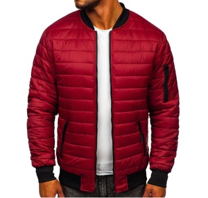 Vente en gros personnalisé de haute qualité grande taille imperméable coupe-vent 100% polyester blouson aviateur hiver homme col montant à la mode - Product Image 1