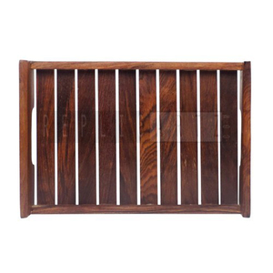 Bandeja Rectangular de Madera Hecha a Mano Estilo Art Deco de Maximus International |   Plato decorativo de varias piezas, organizador de mesa para el hogar - Product Image 1