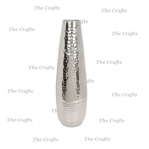 Vase à fleurs en acier inoxydable couleur argent avec vase à fleurs artificielles de qualité supérieure à un prix abordable - Product Image 3