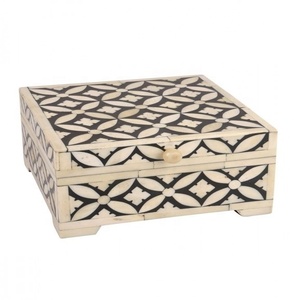 Decorative Wooden Inlay and Bone Inlay Handmade Box Luxury Indian Mango Wood Box Hot Selling Eco Friendly Bone Inlay - Product Image 4