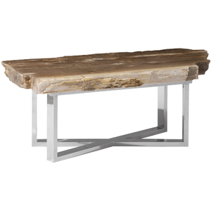 Bảng Đá Hóa Thạch Sang Trọng Độc Quyền Tự Nhiên Bàn Vuông Tròn Hình Chữ Nhật Bên Cà Phê Ăn Uống Với Chân Kim Loại Gỗ Hóa Thạch - Product Image 1