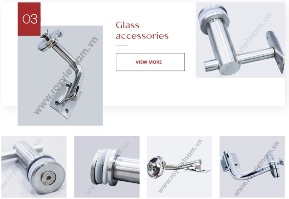 Customize Size Glass Accessories Stainless Steel 304 Railing for Holding Glass 2 Years Warranty Glass Door Accessories Modern