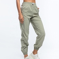 Nouveautés 2026 – Pantalon cargo taille mi-haute pour femme avec cordon de serrage, motif uni, en tissu polaire, décontracté, longueur intégrale, pour l'hiver