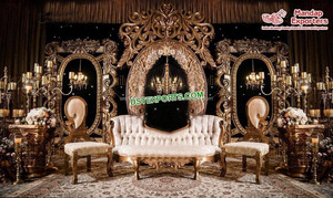 Décoration de scène de réception de mariage sur le thème marocain, décoration de fête de mariage sur le thème Aladdin, décoration élégante pour événement de mariage musulman Walima, États-Unis - Product Image 6