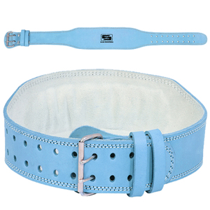 Cinturón de levantamiento de pesas de cuero de vaca de alta calidad, cómodo diseño de levantamiento de potencia contorneado, parte superior acolchada ajustable antideslizante para - Product Image 2