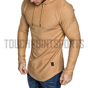 เสื้อมีฮู้ดผ้าเจอร์ซีย์สำหรับผู้ชายขนาดพลัสไซส์ปักสกรีนลายพัฟเสื้อสเวตเชิ้ตแบบเรียบ - Product Image 1