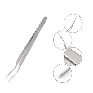 Pince à épiler pour les cils, outils de bricolage, personnalisés, en acier inoxydable, avec peigne, pour Extension de cils, vente en gros, meilleure vente - Product Image 4