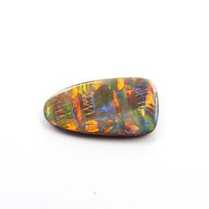Piedra de ópalo de roca australiana Bello, piedra de ópalo doble sintética, tamaño 30x15 MM, fabricación de colgantes de piedras preciosas - Product Image 2