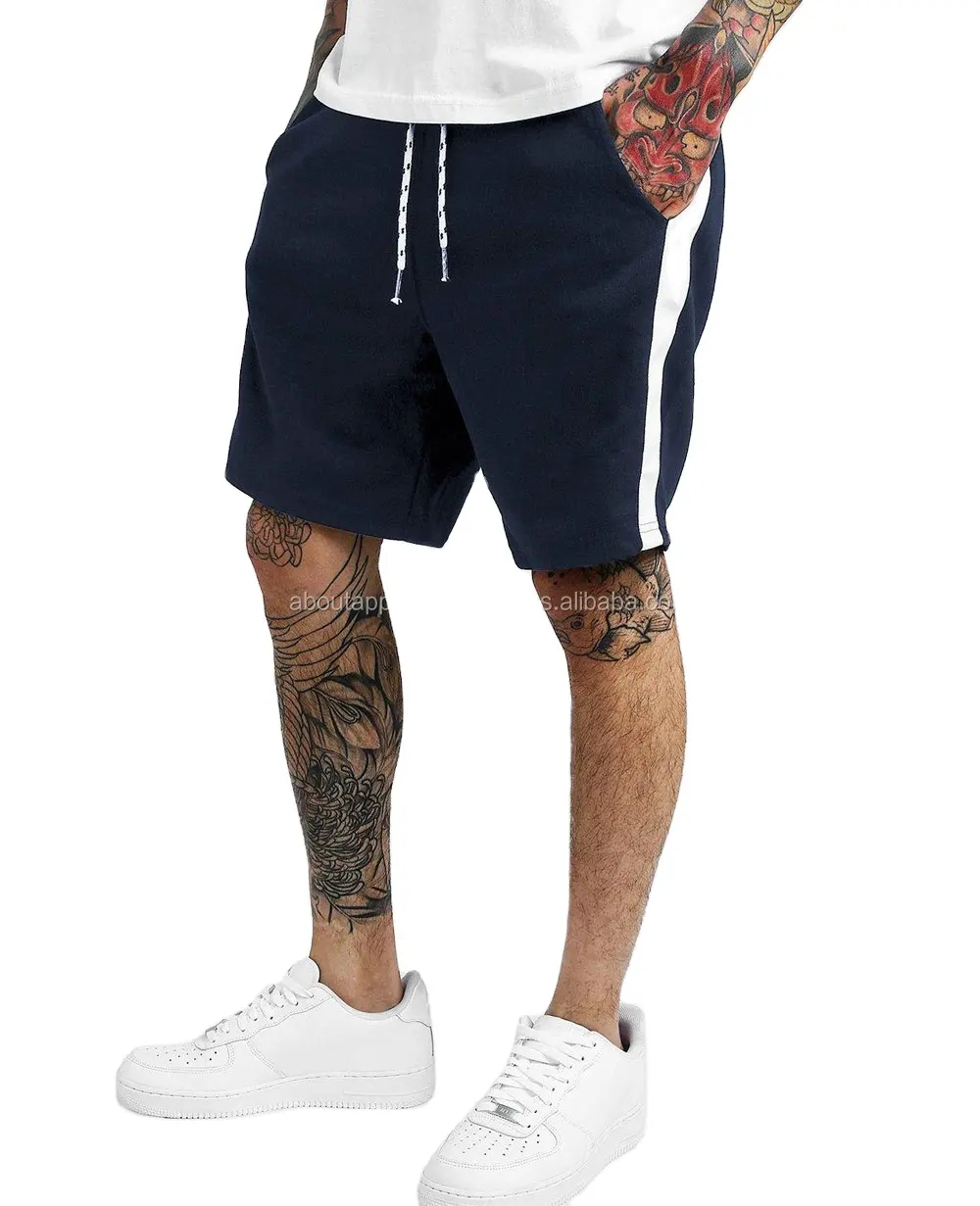 Nieuwe Hoge Kwaliteit Goedkope Mannen Zwarte Vlakte Mesh Sport Basketbal Katoen Fleece Zweet Shorts