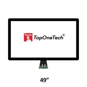 Industriële 49 Inch Open Frame Geprojecteerd Capacitieve Multi Touch Screen Snelle Gevoelige Reactie Sensor Panel Anti-Glare Glas