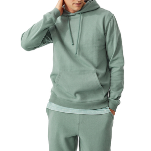 Wholesale Streetwear Gym Custom Pullover Sweatshirts Oversized green color pure cotton fleece - Product Image 1