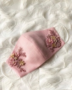 2025 accessoires de visage en tissu de soie ou de coton éblouissants avec broderie élégante de Zardozi de main de Dabka pour la fête et le mariage - Product Image 1