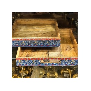 ถาดเสิร์ฟไม้สำหรับบ้านโรงแรมและร้านอาหารถาดตกแต่ง - Product Image 2