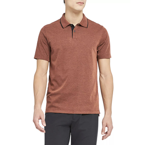 Chemise pour homme sur mesure OEM, couleur unie marron, anti-rides, tissu jersey 100% coton, coupe ajustée, séchage rapide - Product Image 1