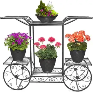 6 katmanlı sepeti ekici standı, açık çiçek rafı çiçek