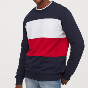 Sudadera de bloque de color de alta calidad para hombre con tela polar de algodón 100% - Product Image 6