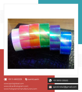 Custom Die Cut <b>3D</b> Holographic PET Material UV Bulk Radiant Laser Hula Hoop Tapes Excellent Adhesion Glossy Packaging for Fruits - Product Image 5