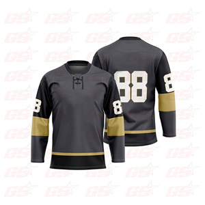 Vente en gros personnalisable réversible 100% polyester grande taille maillot de hockey sur glace adulte chemise de sport OEM nom d'équipe logo personnalisé marque - Product Image 4