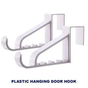 Essential Over-The-Door Plastic Hook Hanger in White