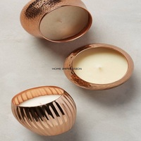 Porte-bougie en verre et métal en forme de papillon Gingko, vente en gros de Noël, design artisanal, couleur personnalisée