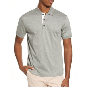 Polo de piqué de algodón elástico sólido de diseñador para hombre Jersey de manga corta personalizado con patrón de logotipo 3D - Product Image 3