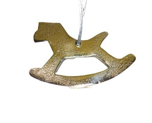 ALUMINIUM METAL HORSE SWING DESIGN CHRISTMAS HANGING ORNAMENT HIGH QUALITY METAL CHRISTMAS <b>TREE</b> DECORATION - Product Image 1