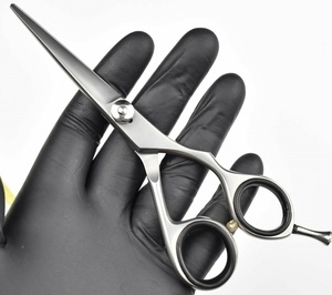 Tijeras de peluquería profesionales de acero inoxidable con borde de maquinilla de afeitar Tijeras de corte de pelo de salón de peluquería afiladas con mango de acero - Product Image 1