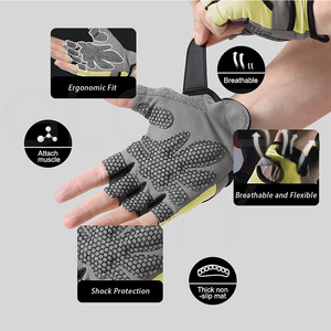 Fingerless Breathable PU Leather Weight Lifting <b>Gloves</b> GYM Training Gear Gel Padding <b>Fitness</b> <b>Gloves</b> By Manufacturer <b>GLOVES</b> City - Product Image 2