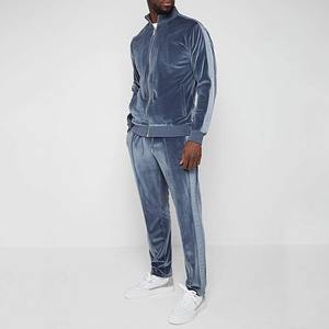 Sudadera con cremallera para hombre, conjunto de 2 piezas, traje para trotar, chaqueta de chándal de lana, venta al por mayor - Product Image 1