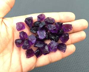 10ชิ้นพลอยอเมทิสต์ธรรมชาติอัญมณีหลวมขายส่งธรรมชาติทำลูกปัดหิน - Product Image 2