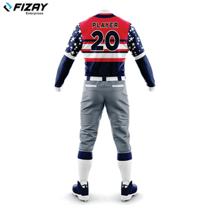 FIZAY ENTERPRISES High Quality Men's Plus Size <b>Baseball</b> Uniform Latest Design Digital Sublimation Printing Breathable Sportswear - Product Image 2