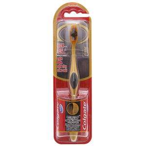 360 Gold Charcoal <b>Toothbrush</b> with Super Soft Bamboo Charcoal Bristles <b>Disposable</b> for Adults Home Use - Product Image 1