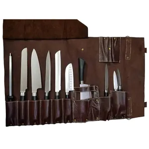 Profession elle Best Leather Knife Roll Küchenmesser Werkzeug Tasche Chef Knife Bag