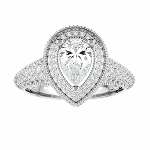 2021 Bague solitaire en or blanc 10 carats avec diamant naturel Rikhava Diamonds dernière conception - Product Image 1