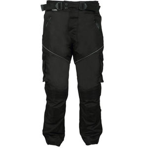 Pantalon d'équitation de moto en textile cargo noir de haute qualité 100% polyester avec fermeture à glissière à la taille moyenne-Service OEM disponible - Product Image 2