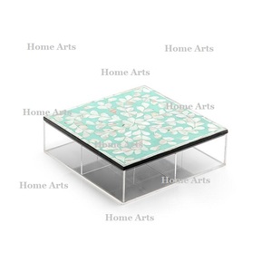 Caja de dulces acrílicos con tapa de trabajo MOP Caja de fruta seca para aperitivos de forma cuadrada de la mejor calidad al precio más barato - Product Image 2