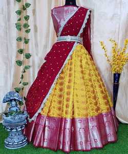 Vente en gros de vêtements ethniques pour mariage indien pakistanais Lehenga Choli Dupatta pour broderie en georgette - Product Image 3