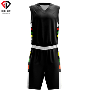 ชุดกีฬาแฟชั่นแบรนด์ที่กำหนดเองทีม100% โพลีเอสเตอร์ตาข่ายการพิมพ์ระเหิดที่มีคุณภาพสูงสไตล์บาสเกตบอลชุดเครื่องแบบผู้ชาย - Product Image 3