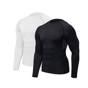 Camiseta Deportiva de Manga Larga para Hombre, Protección UV de Secado Rápido, Anti Compresión, Material de Poliéster/Spandex, Logotipo y Color Personalizados - Product Image 1