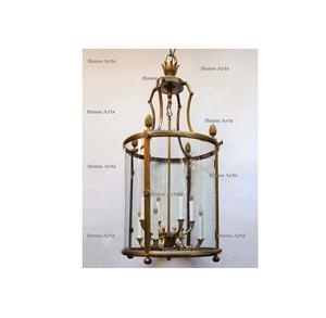 Linterna colgante de latón y vidrio de calidad superior, linterna colgante de tamaño y forma personalizada para uso doméstico y en la sala de estar - Product Image 6