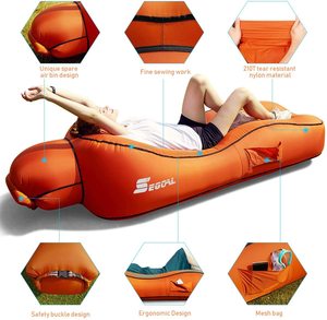 Chaise longue gonflable, lit de plage, chaise de camping, canapé gonflable, <span class=keywords><strong>hamac</strong></span> avec oreiller - Product Image 2