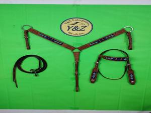 Y & Z Juego de Riendas de cuello de pecho de cuero Premium de alta calidad, sillines de estilo occidental, precio al por mayor para uso ecuestre de caballos - Product Image 6