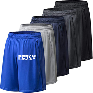 Pantalones cortos deportivos de verano con logotipo personalizado unisex, pantalones cortos de secado rápido, cintura elástica gruesa, equipo de entrenamiento físico para correr, uso alto para adultos, para gimnasio - Product Image 1