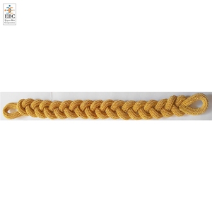 Courroie de chapeau uniforme OEM mentonnière métallique épaisse cordons de chapeau réglables torsadés à la main fil de lingot cordon de qualité usure de la tête - Product Image 2