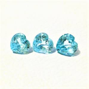 Piedra preciosa suelta facetada de alta calidad con Topacio azul cielo Natural corte corazón 10mm al por mayor IGI certificado por quilate - Product Image 1