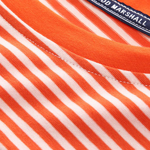 Men's Unisex Plus Size Jersey T-Shirt Round Neck Striped <b>100</b>% Cotton in Red White Size 6XL Flat Knit Logo Pattern Eco-Friendly - Product Image 4